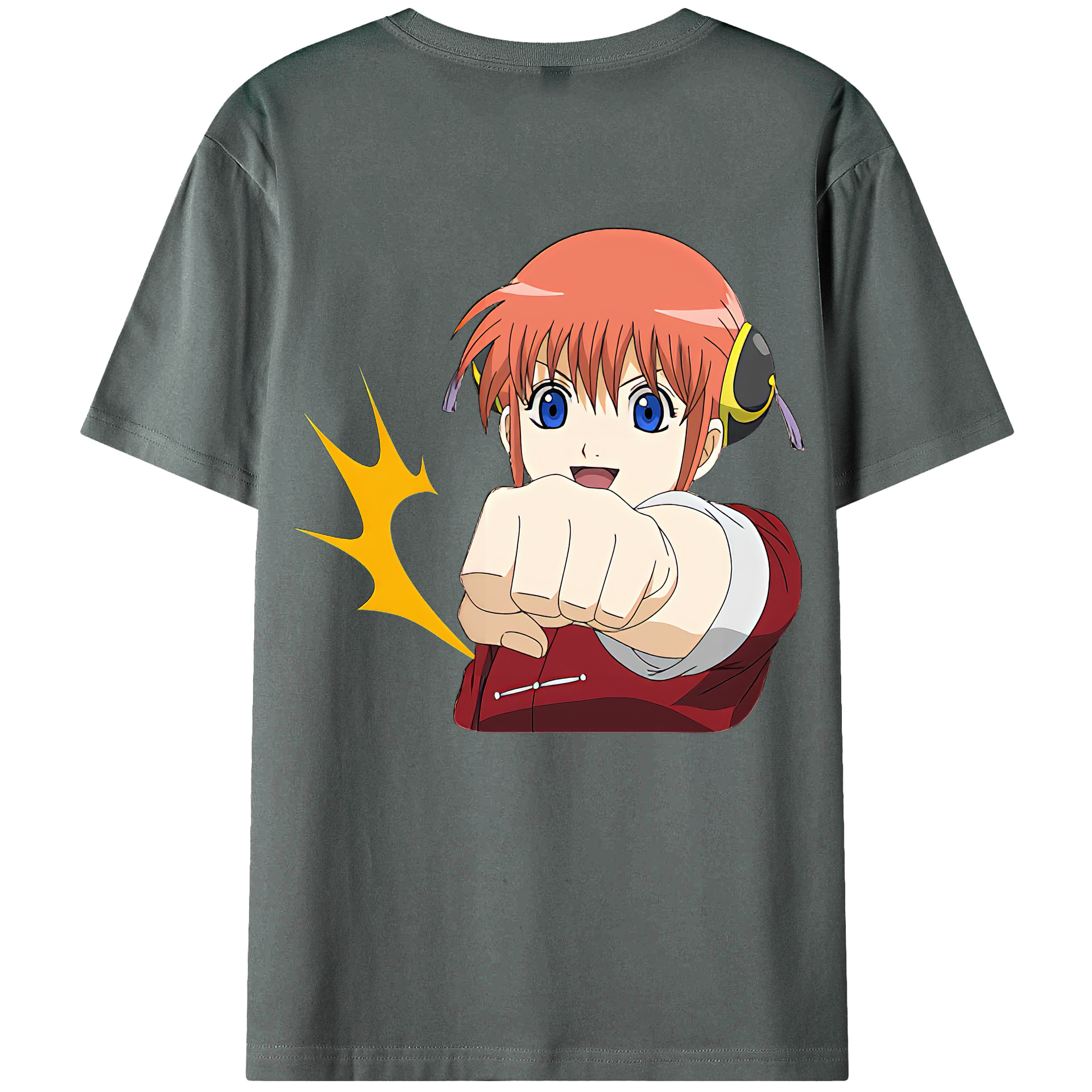 （画像用） ぎんたま 坂田銀時（さかたぎんとき） 神楽 志村新八（しむら しんぱち） GINTAMA Sakata Gintoki Kagura Shimura Shinpachi 綿100％ メンズ半袖Tシャツ（バックプリント） 通気性